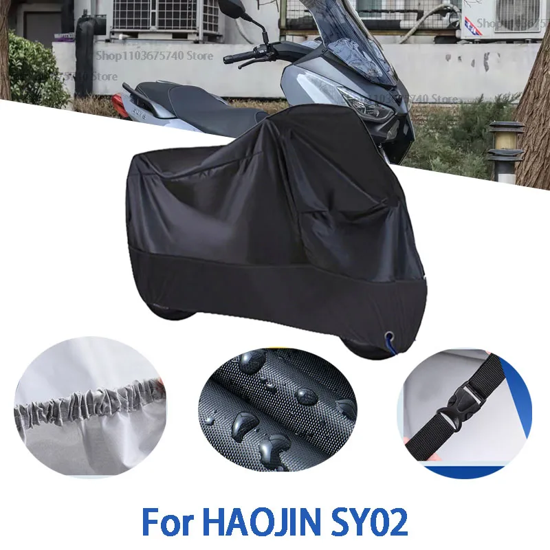 

Полные чехлы для мотоцикла HAOJIN SY02, автомобильные чехлы на открытом воздухе, защита от солнца, пыли, без ушей, утолщенные оксфордские чехлы, аксессуары