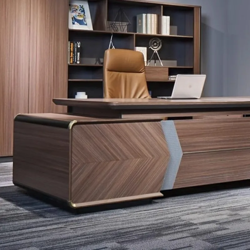 En Stock escritorio de Oficina de pie jefe ejecutivo minimalista Escritorio de Oficina de alta calidad muebles modernos europeos Escritorio Oficina