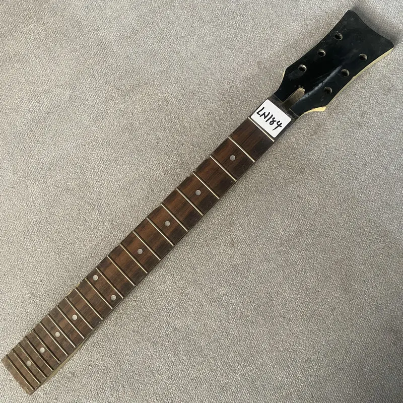 Cabeça de máquina ln184 l3 + r3, pescoço de guitarra elétrica, 22 trastes, bordo + jacarandá, mão direita, 628mm de comprimento, peças diy, danos