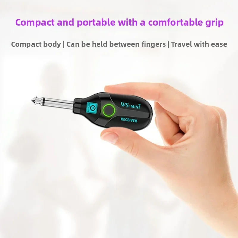 

Guitar Wireless System 4 Channels Audio Transmitter Receiver Rechargeable Wireless System For Electric Guitar Violin Bass Organ