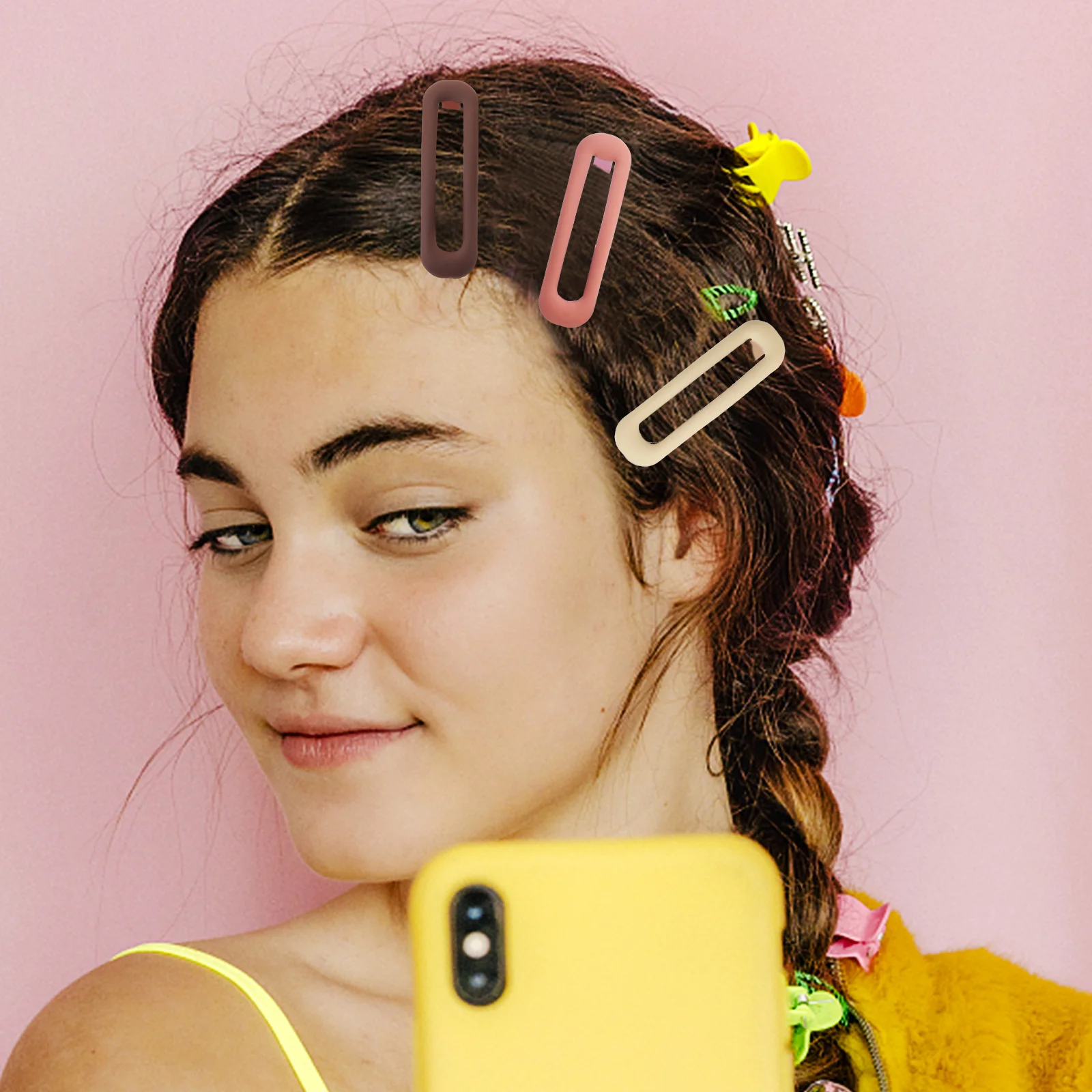 

20pcs Clips Resin Clips For Sparkly Hair Accessories Set For 4-8 12 Hair Styling Tools