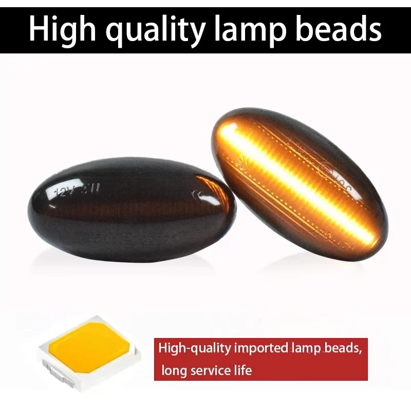 2 uds Led دينامليكو سينال دي جيورلوامبارا دي لوز دي موضعيا الجانبي الفقرة بيجو 1007 107 206 307 407 607 الخواص الاجتماعي الفقرة Ci