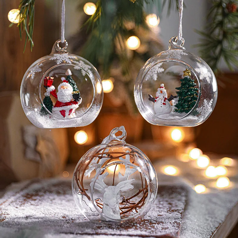 Christmas Ball Glass Decoration Pendant Pendant Hanging Balls Atmosphere Decoration Supplies Christmas Ball