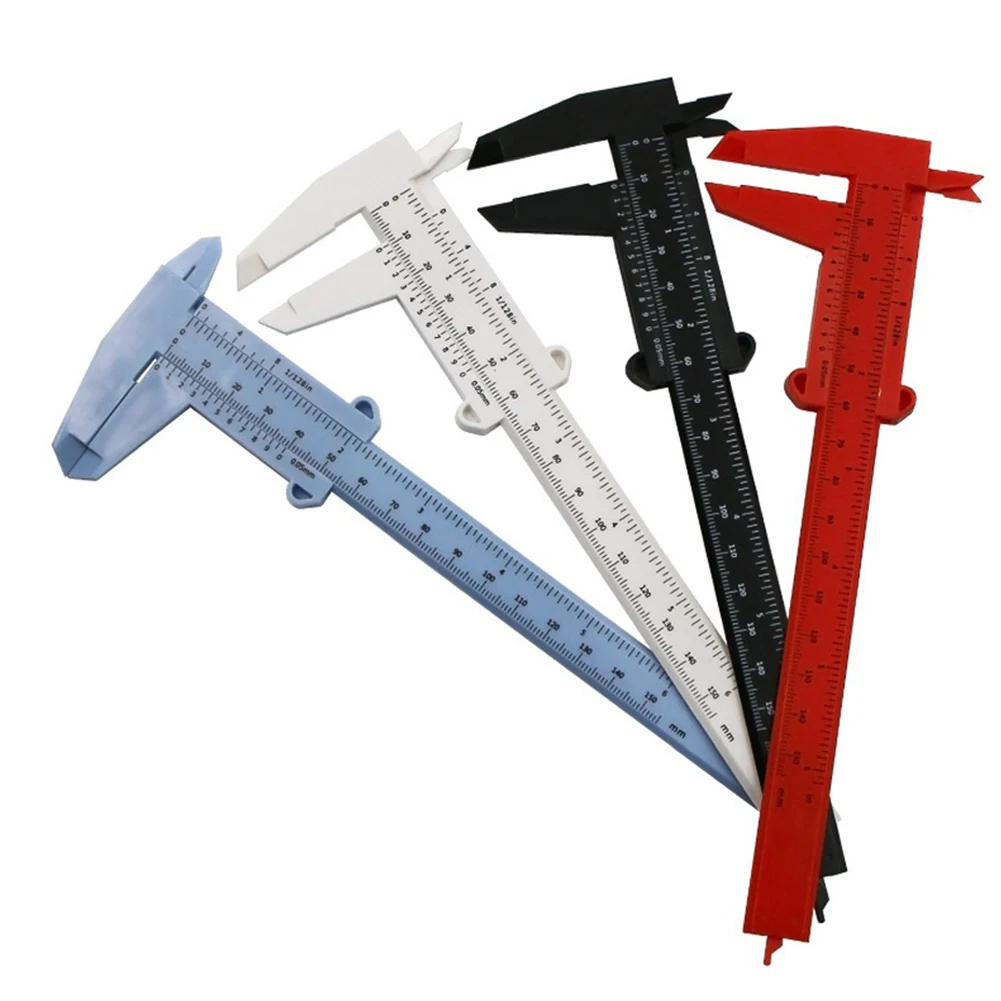 1PCS Vernier Calipers Double Rule Scale 0-150mm DIY Tool Vernier Calipers Plastic Depth Height Measure Tool Manual Measuring ﻿