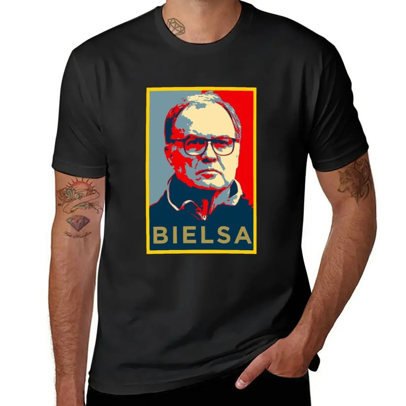 Marcelo Bielsa Artwork T-Shirt aesthetic clothes summer top customs mens tall t shirts