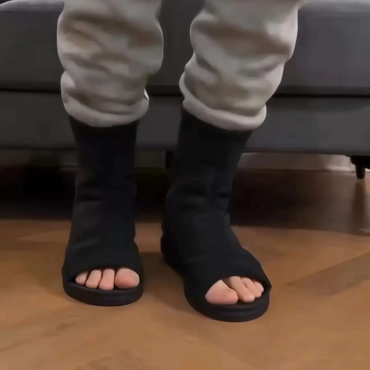 Chaussures de cosplay Ninja Akatsuki du Japon pour femmes et hommes, sandales et bottes pour fête de Noël et d'Halloween N17