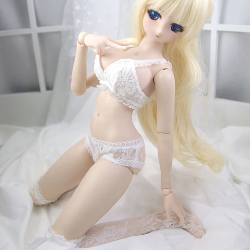 

D04-A642 handmade toy 1/3 DD 1/4 MDD MSD Doll BJD/SD doll clothes Sexy Stretch Lace Lingerie underwear 3pcs/set