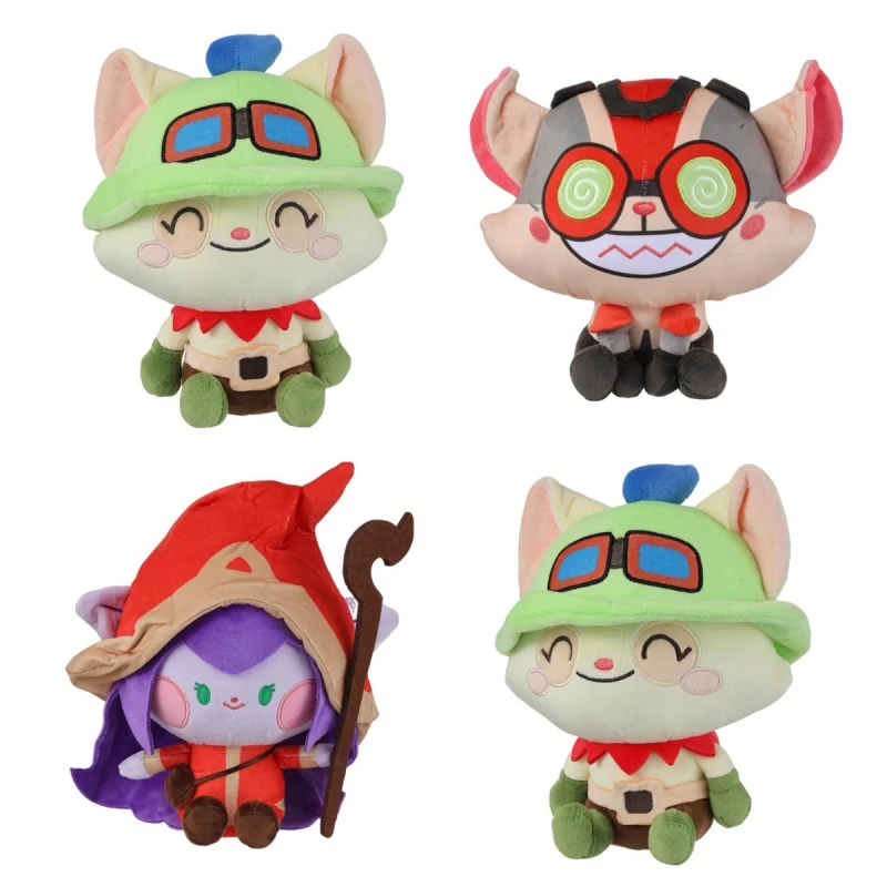 

Miniso League Of Legends Teemo & Ziggs Plush Dolls Anime Game Peripheral Soft Toy 23cm Desktop Ornament Perfect Christmas Gifts