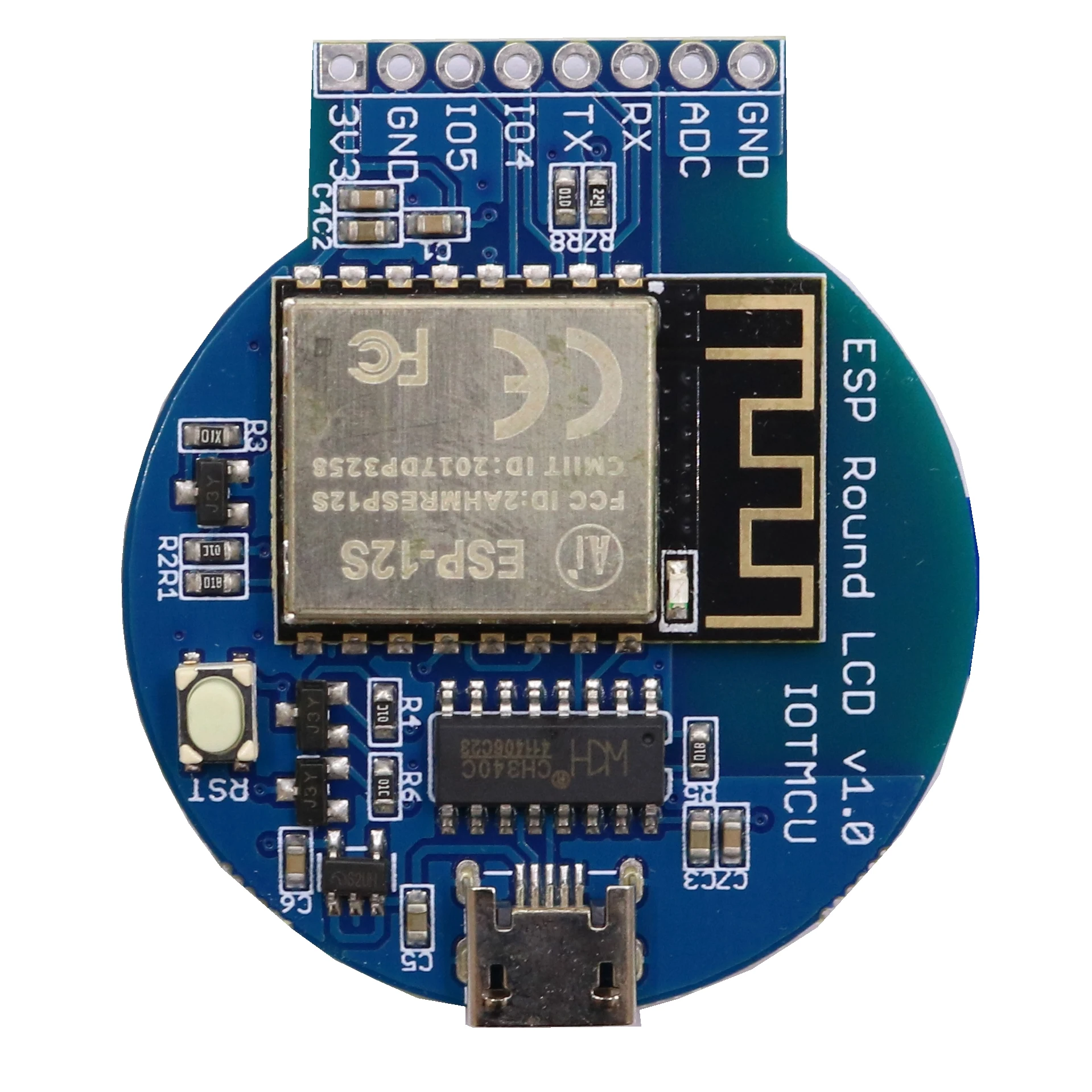 Imagem -05 - Tft Development Board Round Tft Color Display Module Ips hd Placa de Expansão Lcd 128 Esp8266