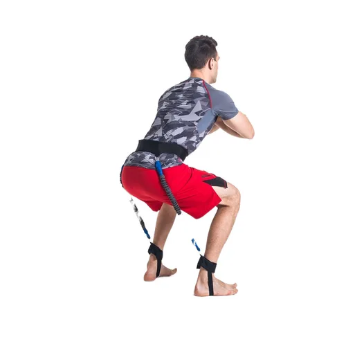 Imagen 2 del producto Bandas de resistencia para piernas para entrenamiento de baloncesto Taekwondo, correas elásticas ajustables para el tobillo, cuerda para saltar, fuerza, Fitness, gimnasio en casa