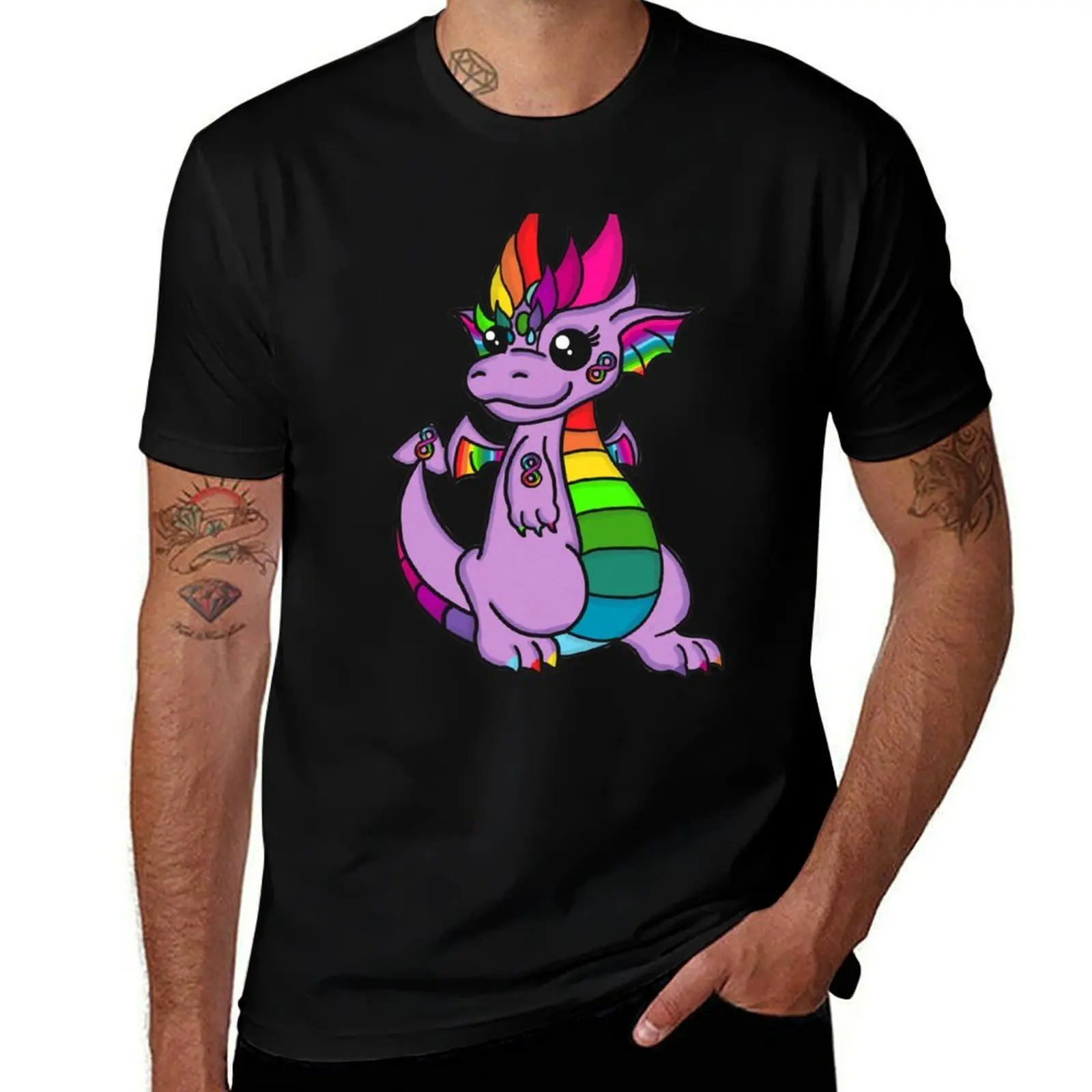 Neurodivergent dragon T-Shirt Athletic Quick Dry for Men T-Shirt