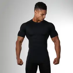 Summer Men's Quick Dry Compression T-Shirt Sport Running Short Sleeve Tees Gym Fitness Workout Bodybuilding Sweatshirt Clothes