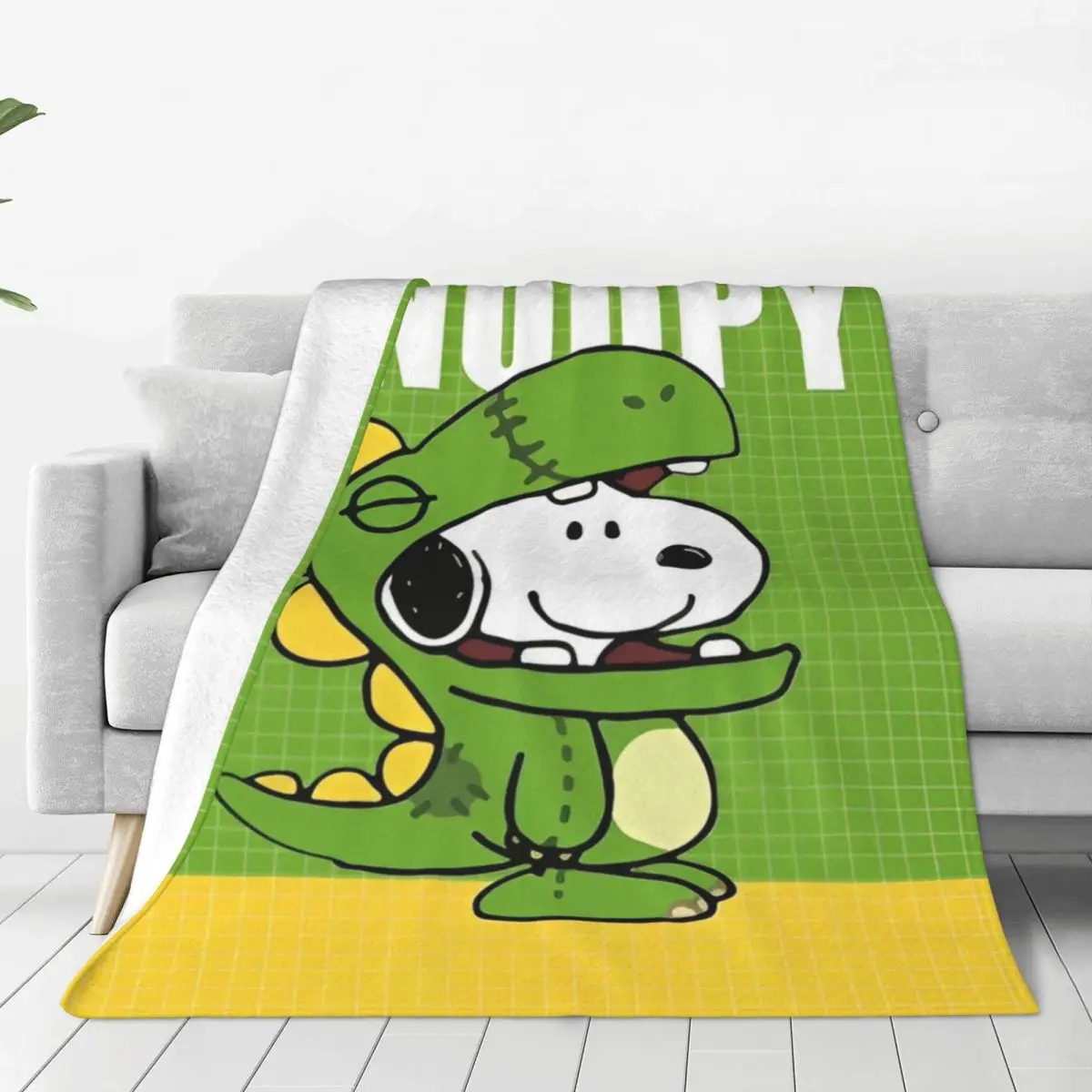 Sanrio Snoopy Woodstock With Friends Throw Blanket Flannel Bedspread For OutdoorAesthetic Sofa Bed Cover