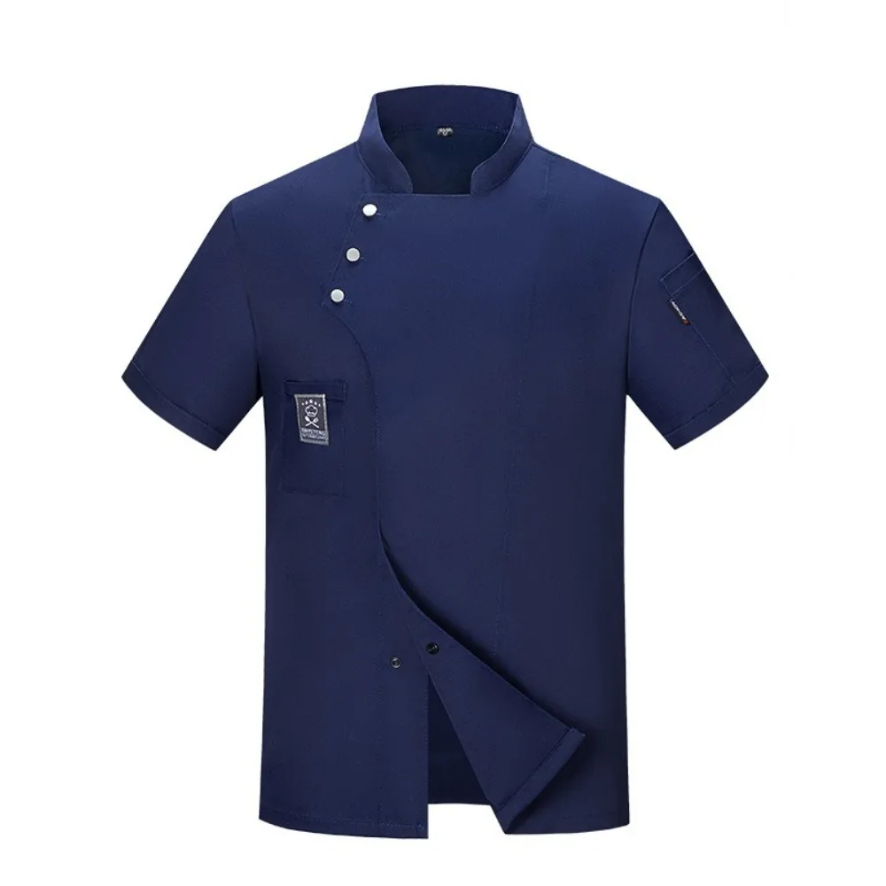 New Short-Sleeved Chef Workwear - Waterproof Oil-Resistant Uniform for Restaurant Kitchens
