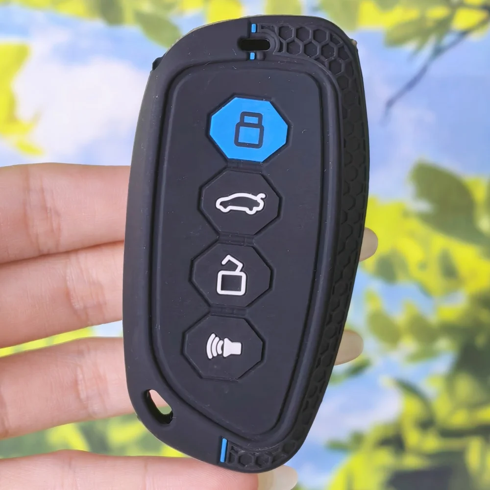 Honeycomb Anti‑Slip Silicone Car Key Case with Keychain for Great Wall Haval H6 2024 H9 2024 M6 Cool Dog Plus F7 F7X Accessories view 2