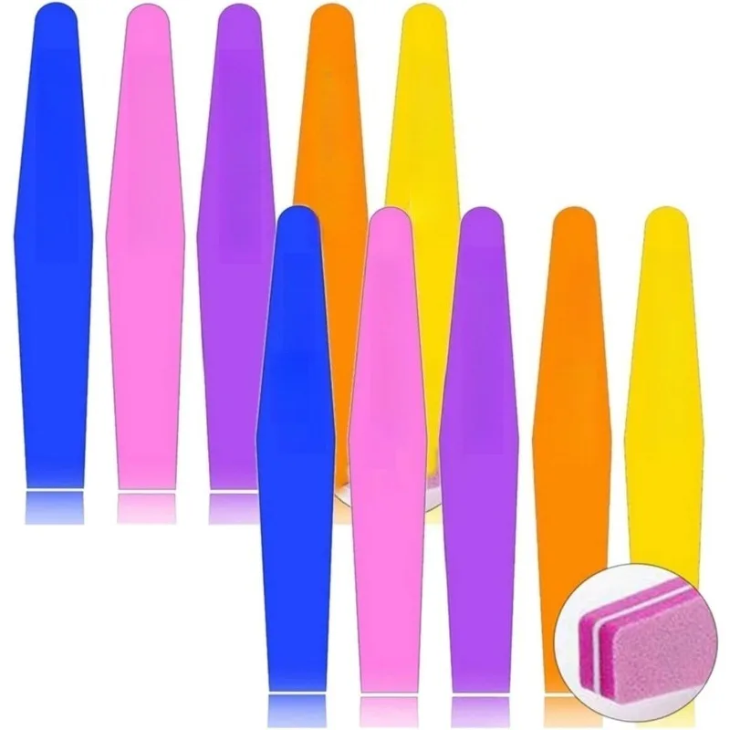 

For 10pcs Double-sided Nail File Blocks Colorful Sponge Nail Polish Buffing Sanding Polishing Pedicure Manicure Tools