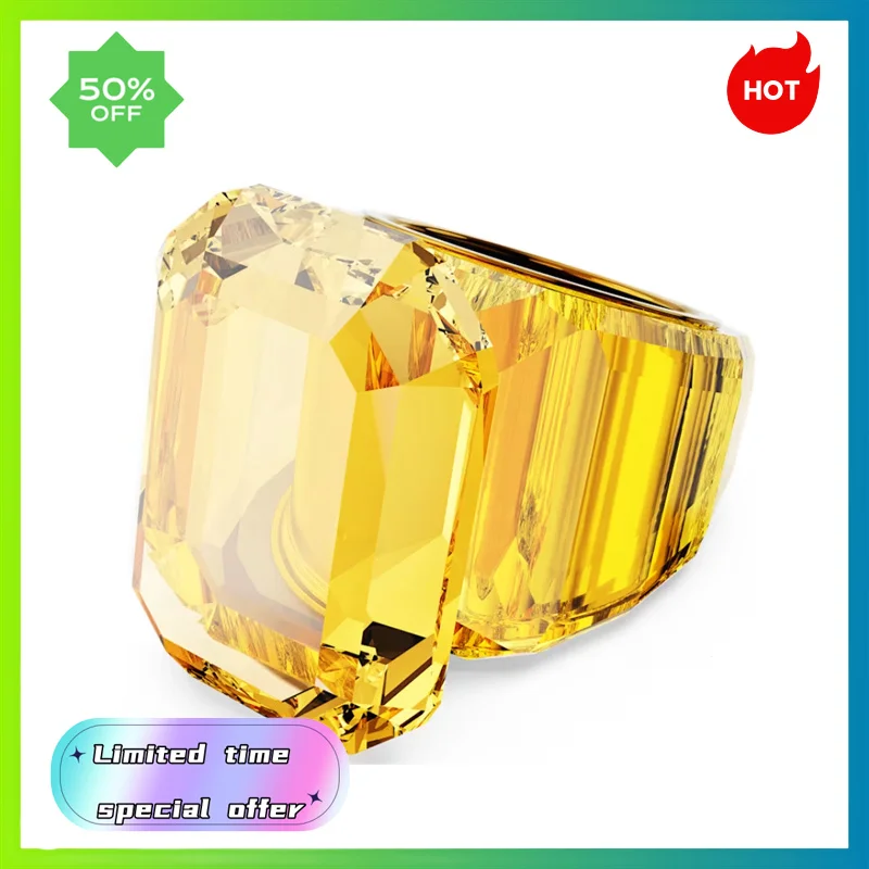 

2024 Fashion New SwarovskY Lucent Zircon Rings Joker Jewelry Elegant Romantic Holiday Gifts for Women
