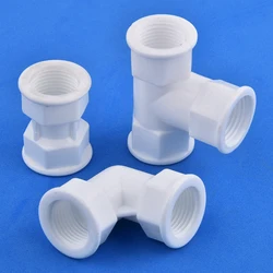 1/2/5Pcs 1/2 Inch Female Thread Elbow Straight Tee Joint Garden Irrigation Connector Fish Tank Water Pipe Connector Repair Tool