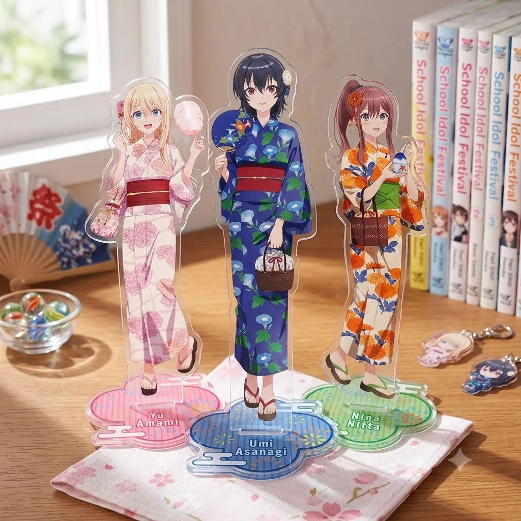 Hot Anime I Made Friends with the Second Prettiest Girl in My Class Acrylic Keychain Model Figure Cosplay Desk Decor Plate Gift