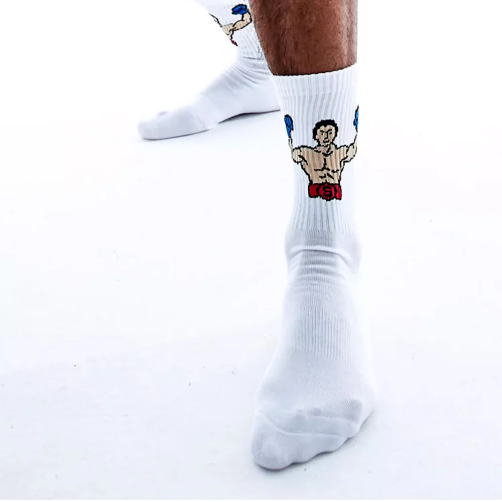 Original Men's Tall Boxers Boxer Sports Fitness Cotton Socks Towel Sole Combed Cotton Socks