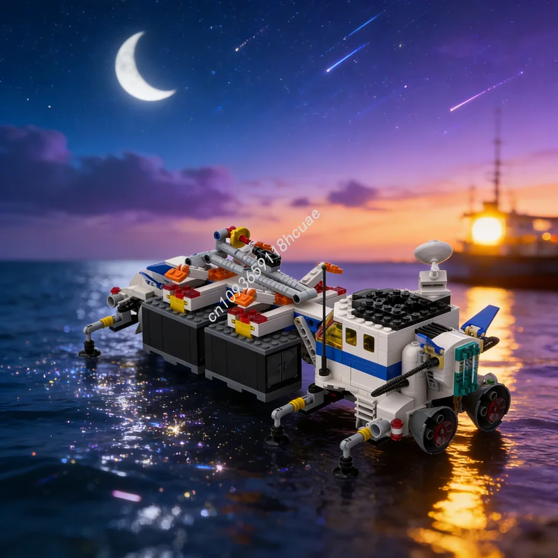

628pcs MOC Space Classic Container Spaceship Model Building Blocks Construction Toy Christmas Gift Education Idea Brick Kids