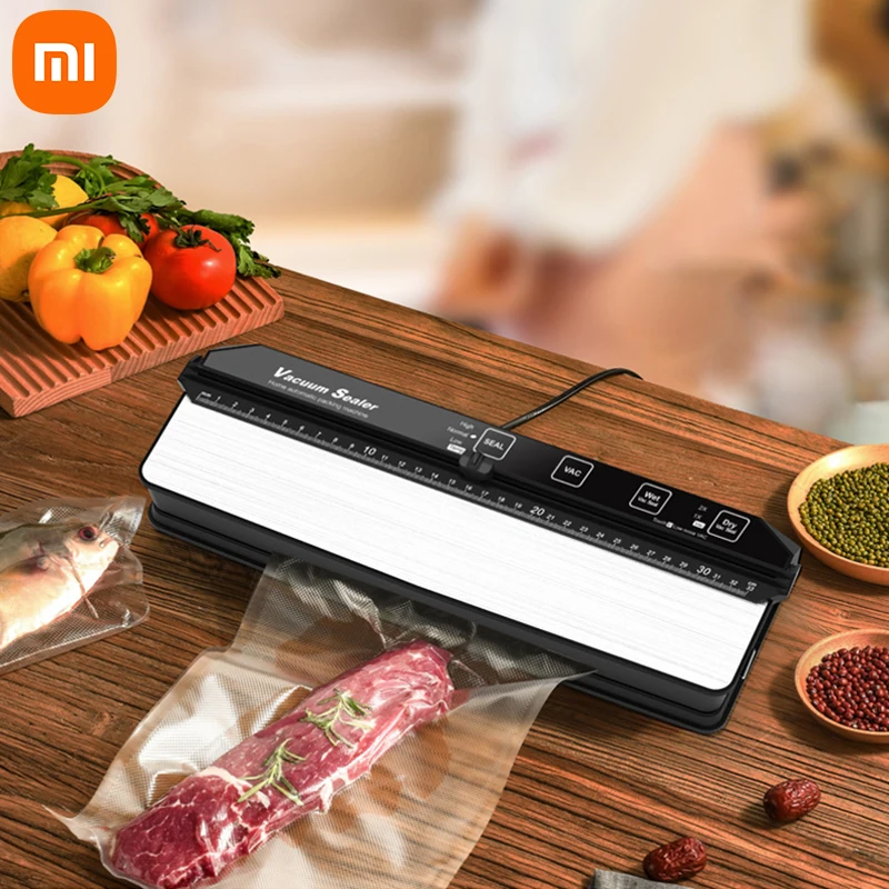 샤오미 전기 홈 전문 식품 진공 실러 기계 확장 더블 펌프 열 씰링 식품 보존 보관 가방