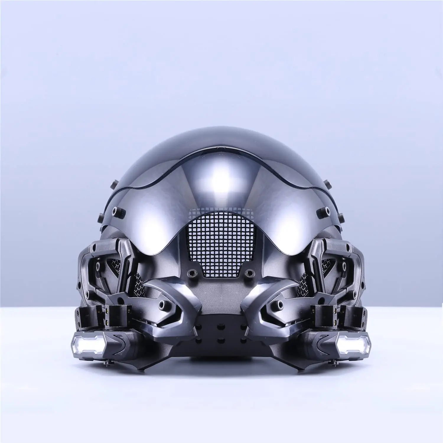 خوذة فاسق مستقبلية، قناع الخيال العلمي القوطي، زي الهالوين التنكري مناسب لمهرجان الموسيقى للنساء والرجال