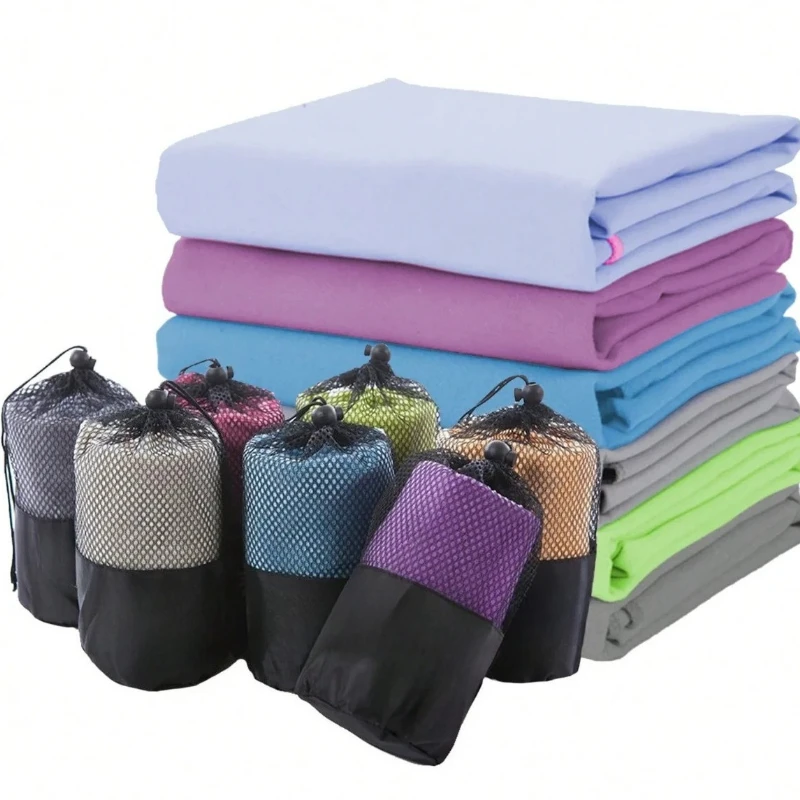 1pc Absorbent and Quick Drying Microfibre Travel Towel Quick Drying Super Soft Compact Sports Towel Camping Towel