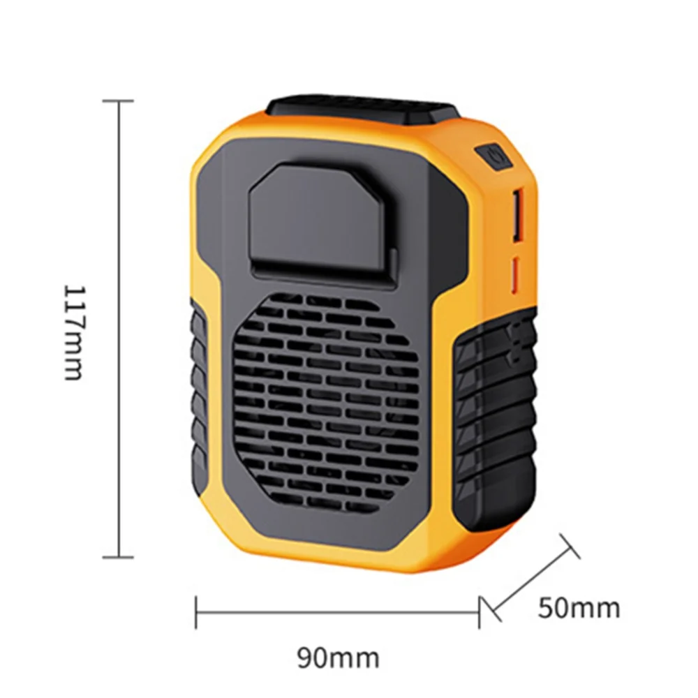 Mini Hanging Neck Fan Small Electric Fan USB Rechargeable Mute Power Bank Fan 3 Wind Speed 6000Mah for Fishing Climbing