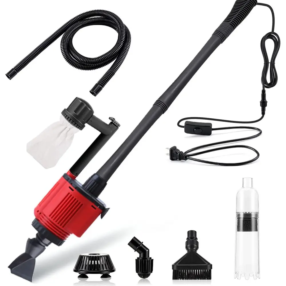 

Автоматический очиститель грунта для аквариумов Carzos SipKit, 6-в-1, электрический съемный пылесос для очистки аквариумов и замены воды