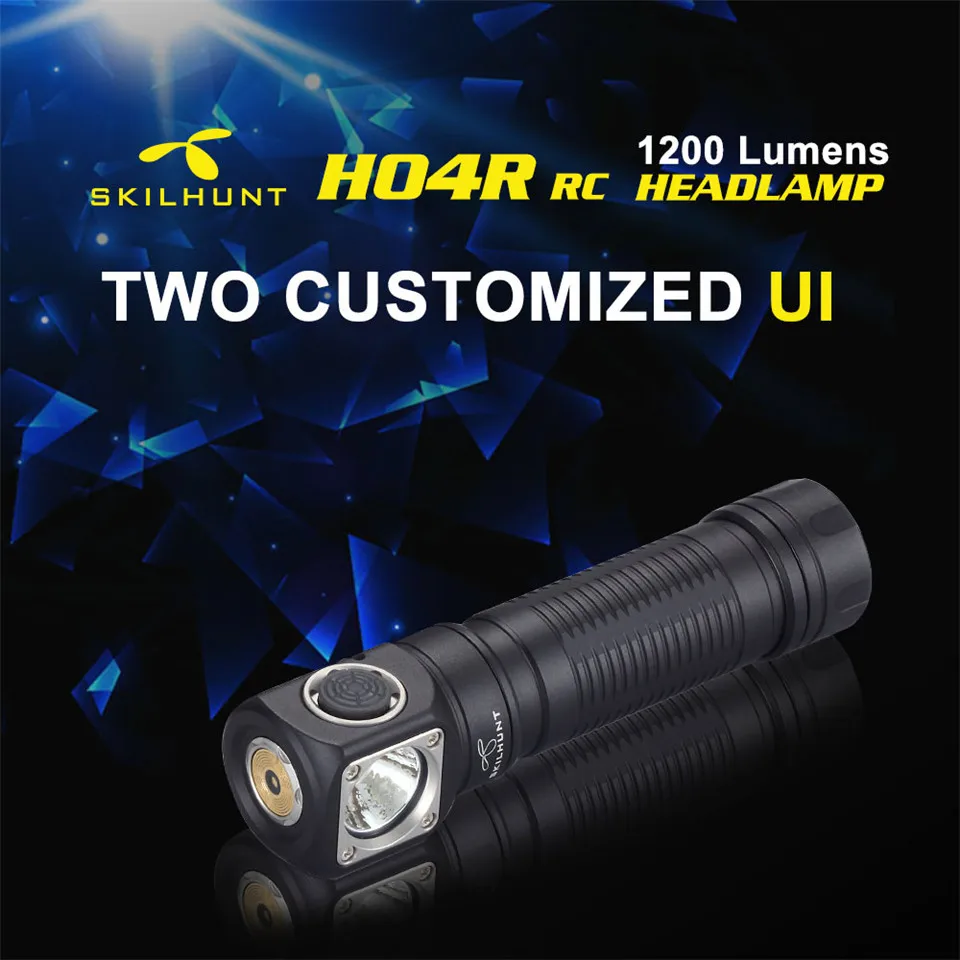 Skilhunt H04RRC Magnetic Rechargeable Work Head Lamp Wearable Headband 18650 Cree LED Headlights with Magnet Cap