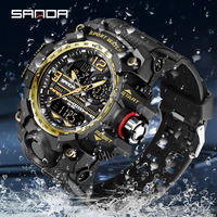 SANDA 2024 G Style New Men's Watches 50M Waterproof Shock Sports Military Quartz Watch For Male Digital Wristwatch Clock 3133