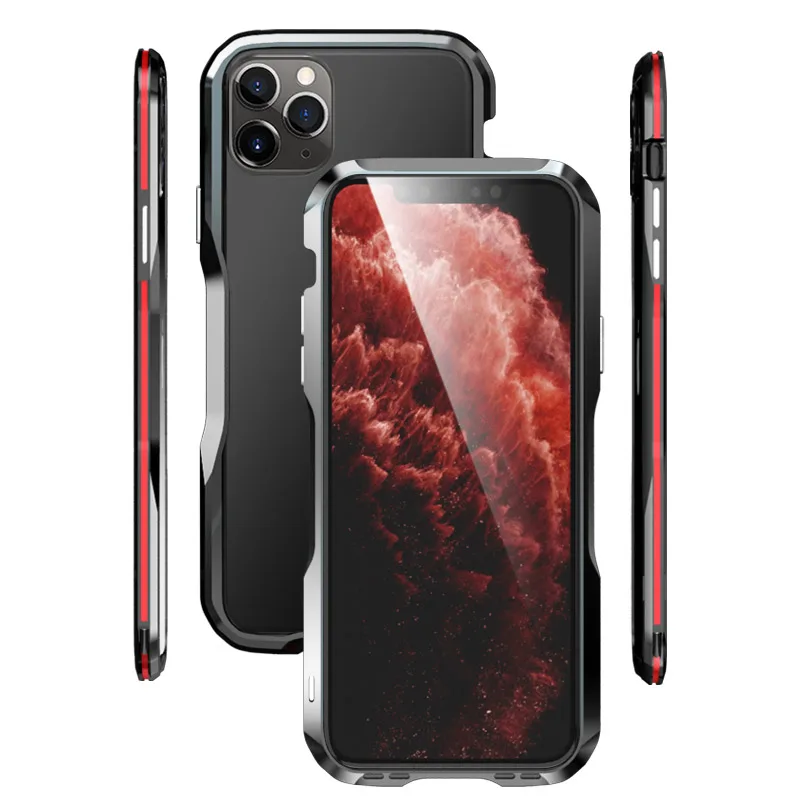 Luphie Metal Bumper for iPhone 12 Pro Max 11 Case SE Aluminium Frame Protective Cover for iPhone X Xs MAX Xr 7 8 Plus Bumper