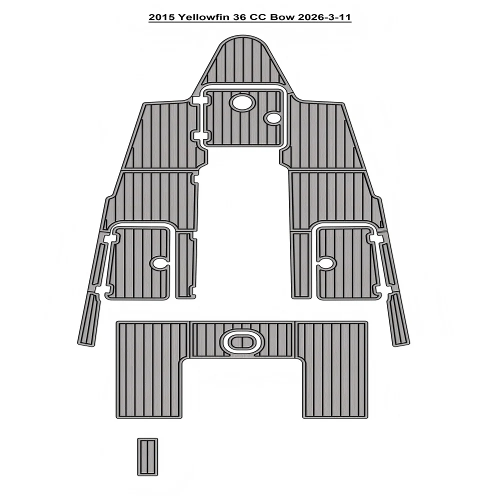 

2015 Yellowfin 36 CC Bow boat Mat Boat EVA Teak Floor Pad Boat EVA Foam Teak Deck Mat Seadek MarineMat