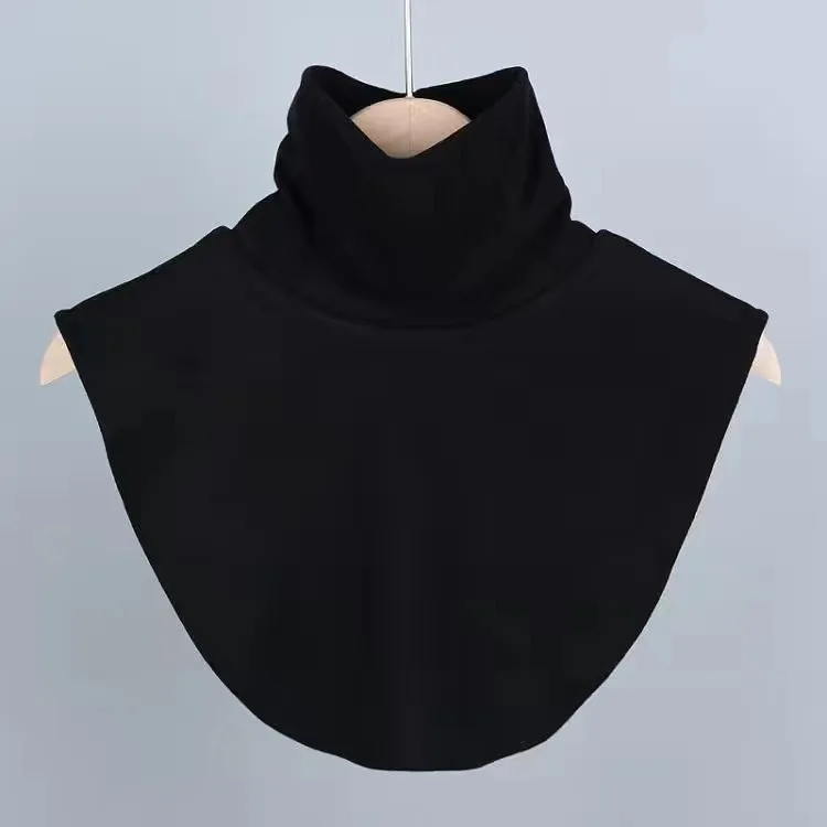 Develon-cuello falso de terciopelo para mujer, accesorios de capas térmicas estirables, Color puro, calentador de cuello para Otoño e Invierno ​