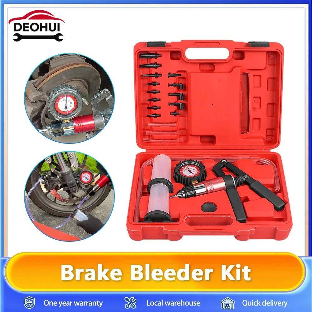 

CSDOH Auto Diagnostic-tool Car Auto Handheld Vacuum Pistol Pump Brake Bleeder Adaptor Fluid Reservoir Oil Tester Tools Kit