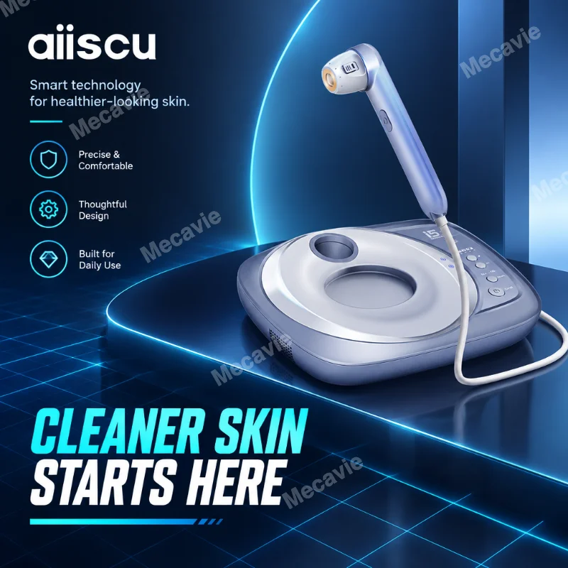 Aiiscu I Ultrasonic Induction Pen For Precision Skin Care With Deep Cleansing Pore Refining Firming Support And Smart Ai