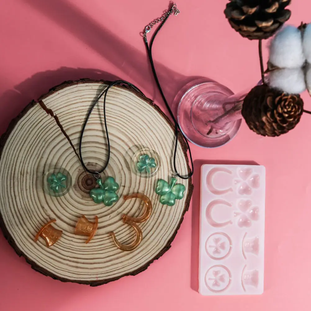 

Силиконовая форма для изготовления подвесок в форме клевера, для рукоделия из эпоксидной смолы, многоразовая, гибкая, антипригарная, легко извлекаемая, ударопрочная