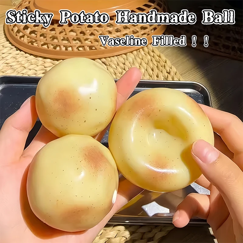 Homemade Potato Squishy Stress Ball Squeeze Toy Soft Vaseline Plasticity No rebound Fidget Toy Adult Sensory Stress Relief Toys