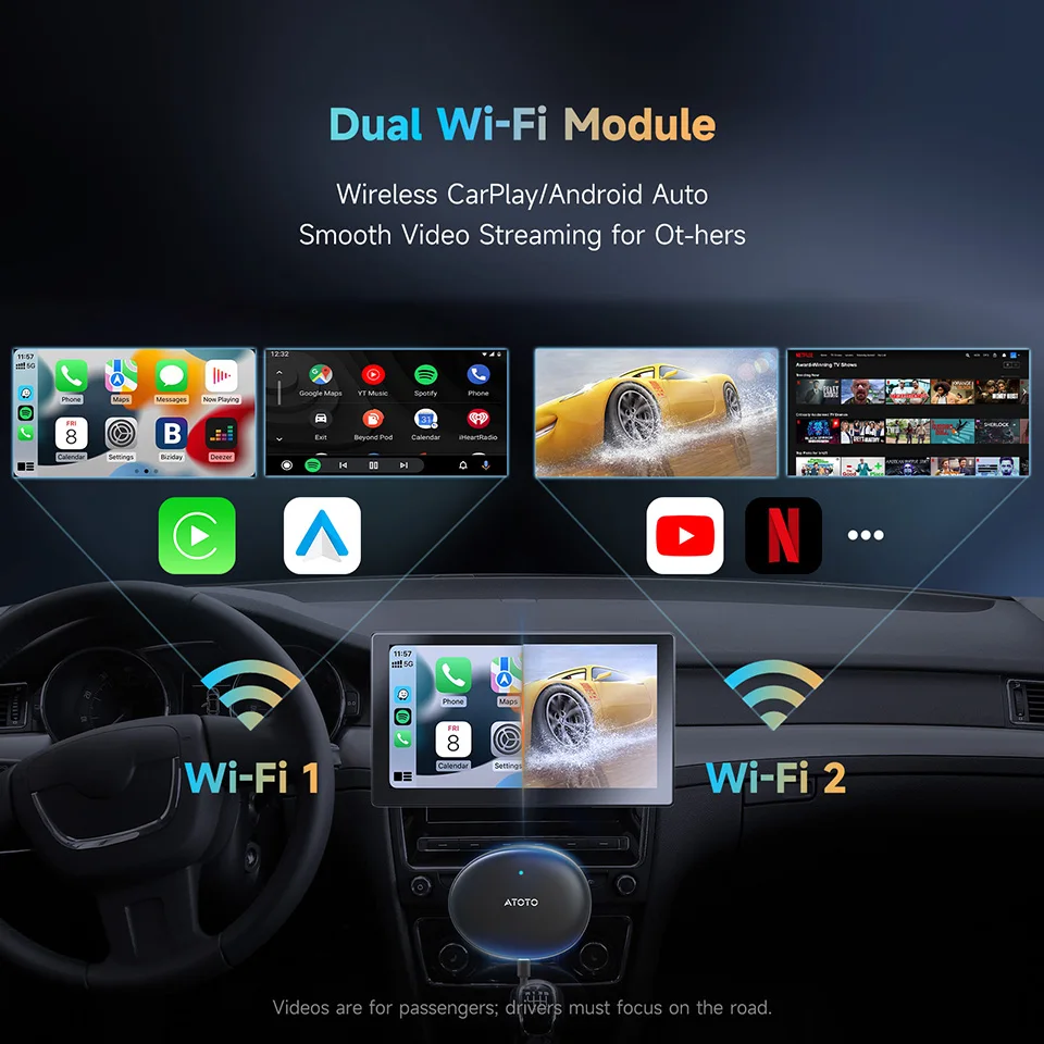 ATOTO Smart Car Android System AI TV Video Box Radio Stereo Screen
