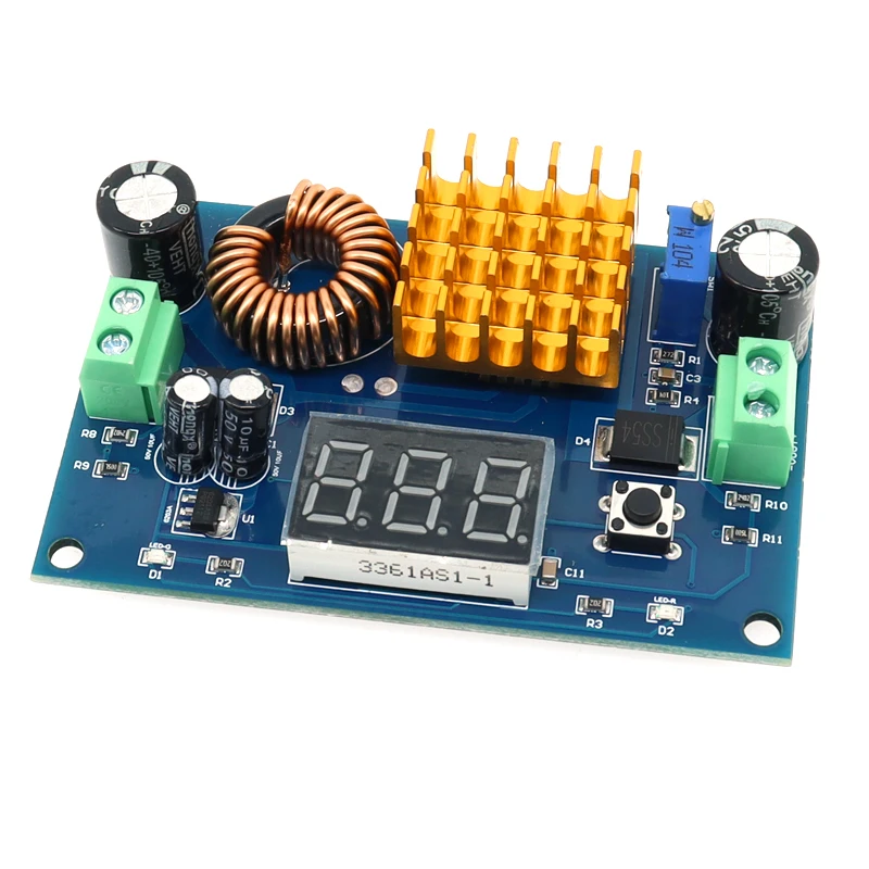 DC-DC Step Up Module DC 3V-35V to DC 5V-45V Boost Module Digital Voltmeter Boost Converter Board 5A Power Adjustable XH-M411