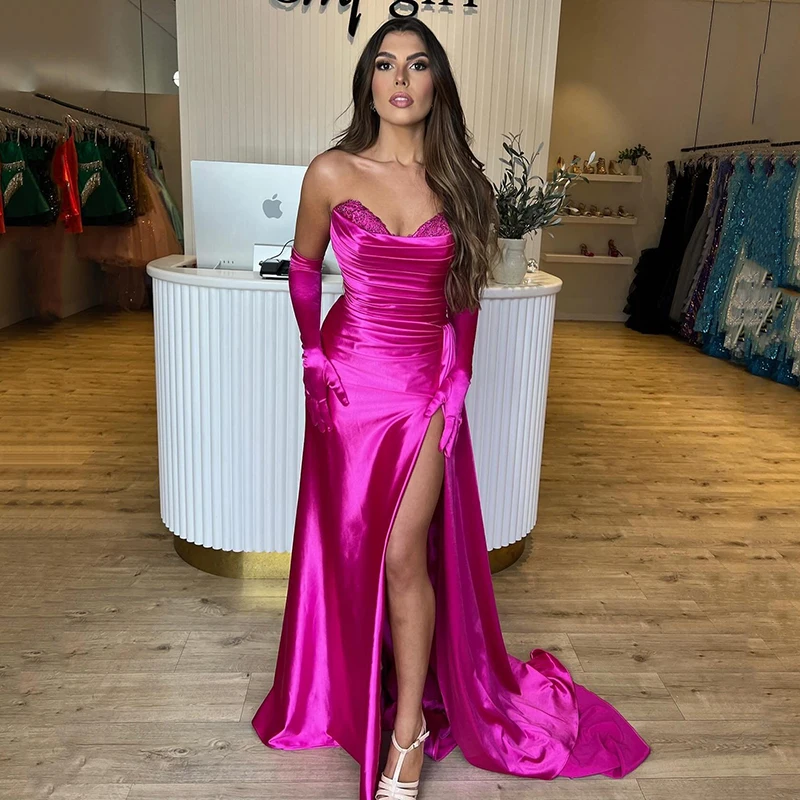 

Thinyfull Formal Mermaid Prom Dresses Sexy Sweetheart High Split Evening Party Dress 2024 Night Cocktail Prom Gowns Custom Size