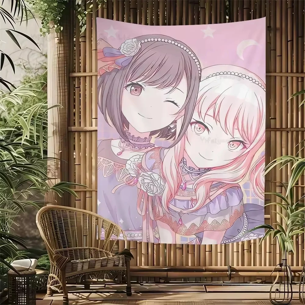 Kawaii japanischer Wandteppich Akiyama Mizuki Wandbehang Böhmischer Wandteppich Niedlicher Kern Raumdekoration Ästhetischer Heimdekor Wandteppich