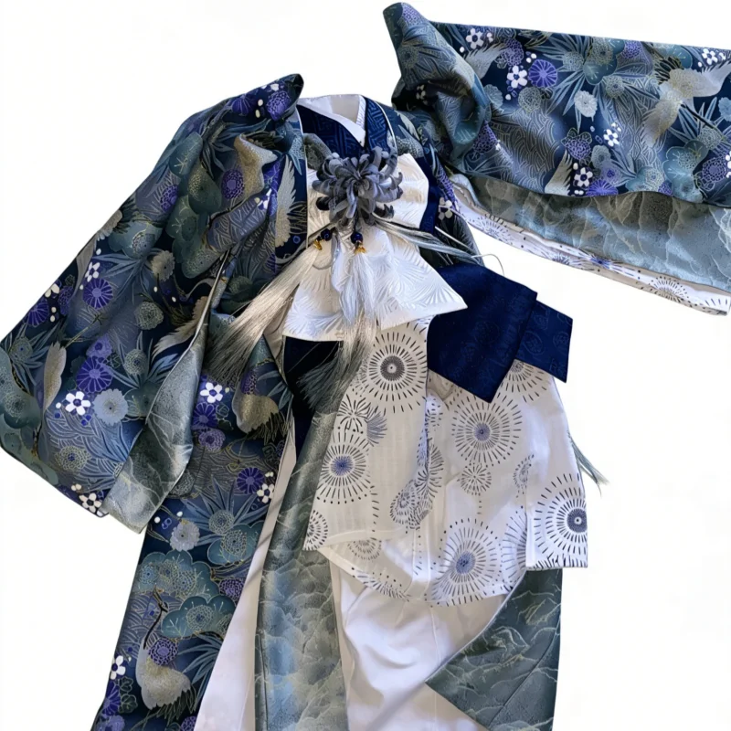 

Lanting BJD Kimono Oiran Style Moon Shadow Water Song Crane Floral Outfit For 1/31/4 Scale SD Uncle Big Girl BJD Doll Collectors