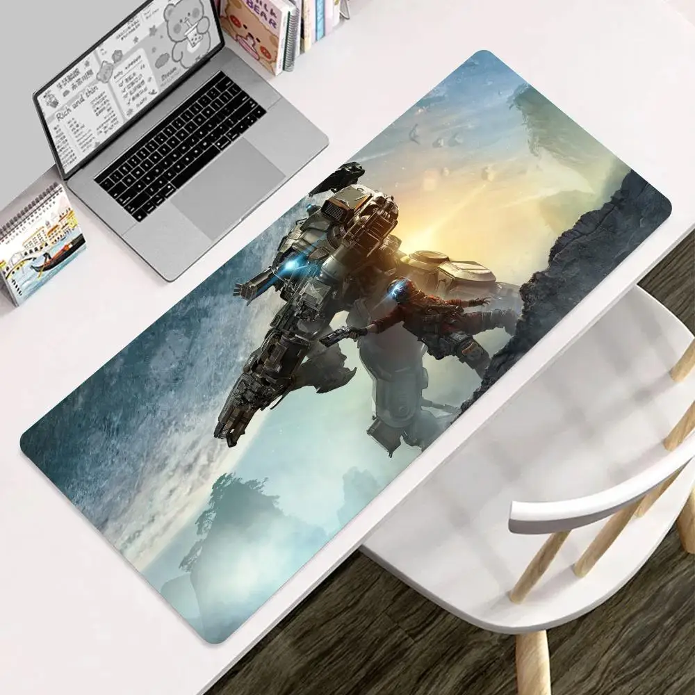 Cool First-person shooter sci-fi game T-Titanfall 2 Mouse Office Pad Non-Slip Rubber Edge locking gaming mousepads Game play mat