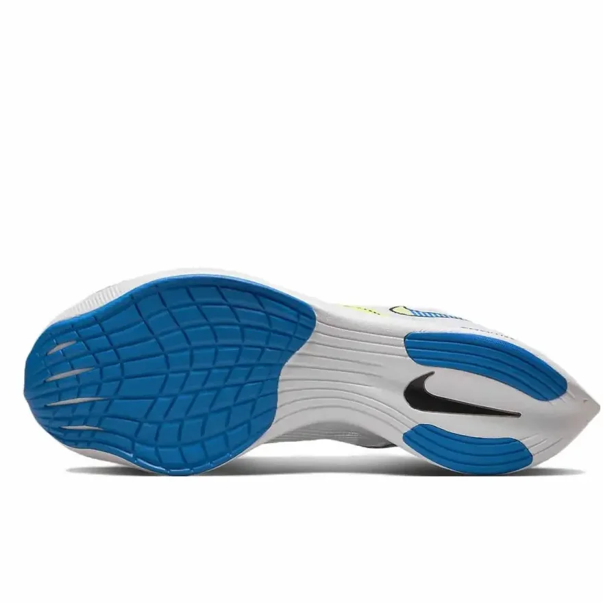 Nike ZoomX Vaporfly Next% 2 Confortável e versátil tênis de corrida de maratona com placa de carbono de comprimento total masculino branco e ye