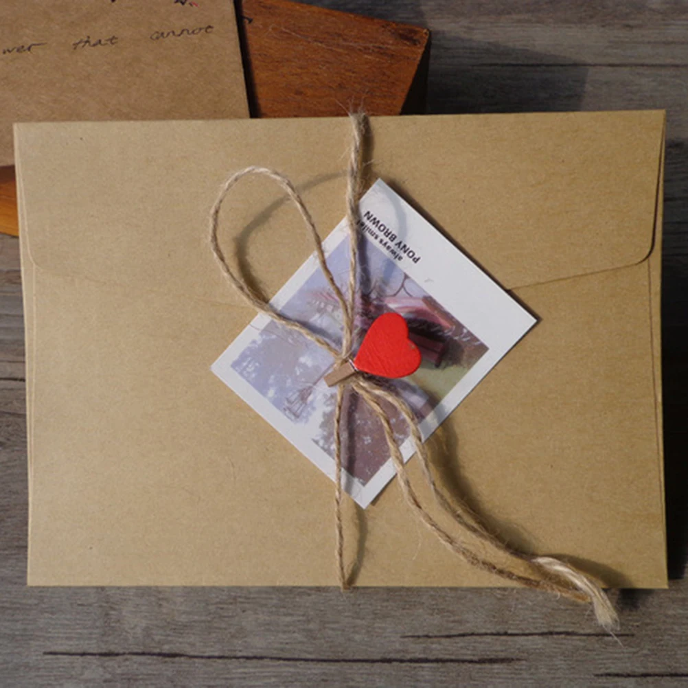 

60 Pcs Kraft Paper Envelopes Retro Storage Blank Eco Friendly Gift Card Coin Bill Check Postcard Name Cards Container
