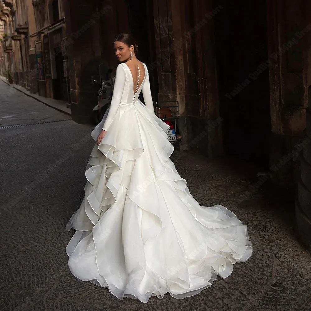 Robes de mariée en dentelle faites à la main pour femmes, longueur de vadrouille, patients de princesse, quelle que soit la robe formelle élégante, décalcomanies, fête, éducatif, nouveau, 2024