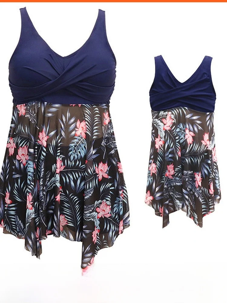 

Large Size Women's Bikini Swimsuit with Net Skirt Thermal Spring Casual Surf Style Polyester Material Separate Design