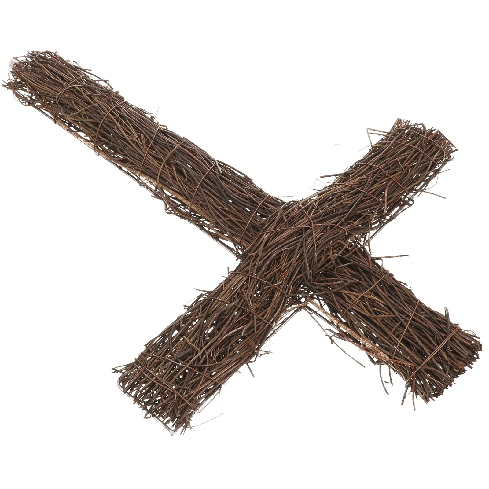 พวงหรีด Grapevine สําหรับงานฝีมืออีสเตอร์หวาย Crosses คริสต์มาสดอกไม้ตกแต่ง Garlands ทอ Stake ที่ยังไม่เสร็จ